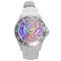 Screenshot 20200111 165940 Glitch6 Round Plastic Sport Watch (l) by ScottFreeArt