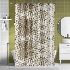 17 Square Triangle Oveerlaye Title X24 Image3a95253 Mirror Shower Curtain 48  X 72  (small)  by ScottFreeArt