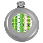 Cocoon Print Round Hip Flask (5 oz) Front