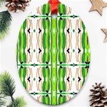 Cocoon Print Oval Ornament (Two Sides) Front