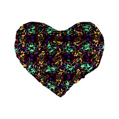 Abstract-r-9 Standard 16  Premium Flano Heart Shape Cushions by ArtworkByPatrick