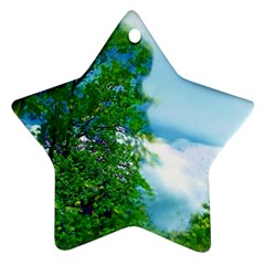 Airbrushed Sky Ornament (star) by Fractalsandkaleidoscopes