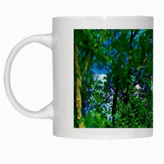 Airbrushed Sky White Mugs by Fractalsandkaleidoscopes