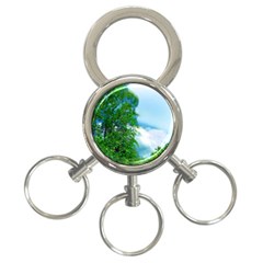 Airbrushed Sky 3-ring Key Chain by Fractalsandkaleidoscopes