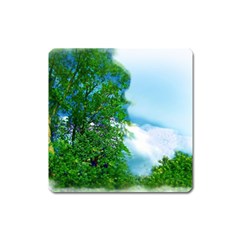 Airbrushed Sky Square Magnet by Fractalsandkaleidoscopes