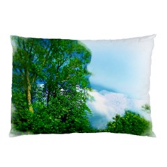 Airbrushed Sky Pillow Case (two Sides) by Fractalsandkaleidoscopes