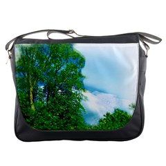 Airbrushed Sky Messenger Bag by Fractalsandkaleidoscopes