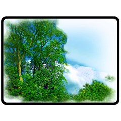 Airbrushed Sky Double Sided Fleece Blanket (large)  by Fractalsandkaleidoscopes