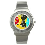 Africa As It Is 1 3 Stainless Steel Watch Front