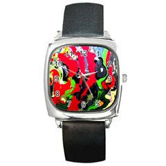 Faberge Chicken 1 3 Square Metal Watch by bestdesignintheworld