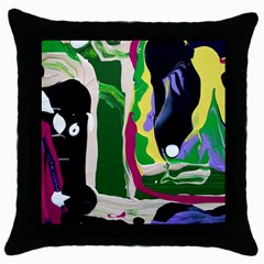 Mushroom,s Life Spin 1 3 Throw Pillow Case (black) by bestdesignintheworld