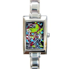 Pussy Butterfly 1 3 Rectangle Italian Charm Watch by bestdesignintheworld