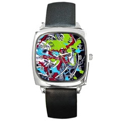 Pussy Butterfly 1 3 Square Metal Watch by bestdesignintheworld