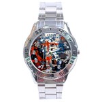 Slow Snow 1 1 Stainless Steel Analogue Watch Front