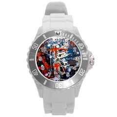 Slow Snow 1 1 Round Plastic Sport Watch (l)