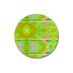 Tank Yellow  #scottfreeart N Green Purple Img 1589 Magnet 3  (round) by ScottFreeArt