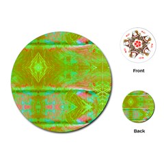 Tank Yellow  #scottfreeart N Green Purple Img 1589 Playing Cards Single Design (round) by ScottFreeArt