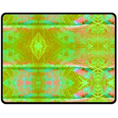 Tank Yellow  #scottfreeart N Green Purple Img 1589 Fleece Blanket (medium)  by ScottFreeArt