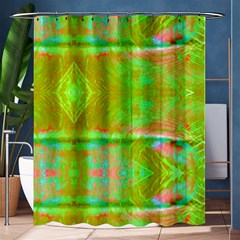 Tank Yellow  #scottfreeart N Green Purple Img 1589 Shower Curtain 60  X 72  (medium)  by ScottFreeArt