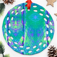 Tank Blue  #scottfreear T= N Green Purple Img 1589 Round Filigree Ornament (two Sides)