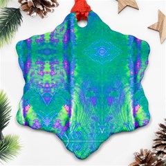 Tank Blue  #scottfreear T= N Green Purple Img 1589 Snowflake Ornament (two Sides)