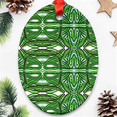 My Paint My Pallet Brocade Green Scarabs Oval Ornament (two Sides) by ScottFreeArt