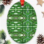 My Paint My Pallet Brocade Green SCARABS Oval Ornament (Two Sides) Front