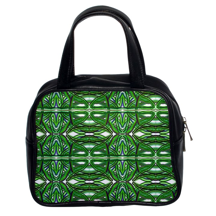 My Paint My Pallet Brocade Green SCARABS Classic Handbag (Two Sides)