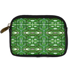 My Paint My Pallet Brocade Green Scarabs Digital Camera Leather Case by ScottFreeArt