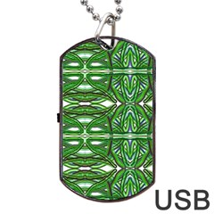 My Paint My Pallet Brocade Green Scarabs Dog Tag Usb Flash (one Side) by ScottFreeArt