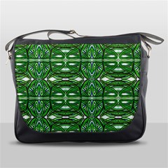 My Paint My Pallet Brocade Green Scarabs Messenger Bag by ScottFreeArt