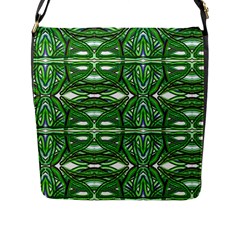 My Paint My Pallet Brocade Green Scarabs Flap Closure Messenger Bag (l) by ScottFreeArt