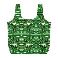 My Paint My Pallet Brocade Green Scarabs Full Print Recycle Bag (l) by ScottFreeArt