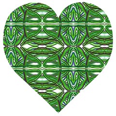 My Paint My Pallet Brocade Green Scarabs Wooden Puzzle Heart by ScottFreeArt