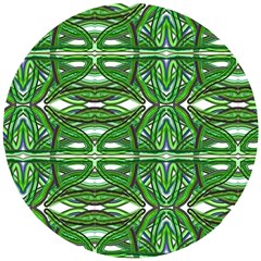 My Paint My Pallet Brocade Green Scarabs Wooden Puzzle Round by ScottFreeArt