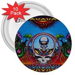 Grateful Dead Wallpapers 3  Buttons (10 Pack)  by Sapixe