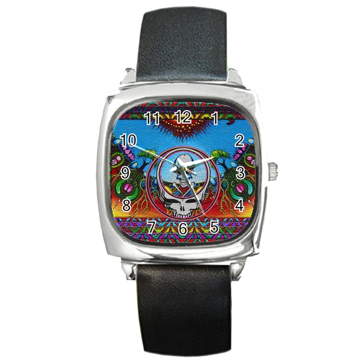 Grateful Dead Wallpapers Square Metal Watch