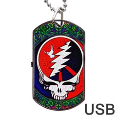 Grateful Dead Dog Tag Usb Flash (two Sides) by Sapixe