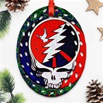 Grateful Dead Oval Filigree Ornament (Two Sides) Front