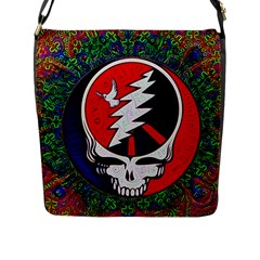 Grateful Dead Flap Closure Messenger Bag (l) by Sapixe