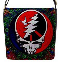 Grateful Dead Flap Closure Messenger Bag (s) by Sapixe