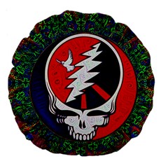 Grateful Dead Large 18  Premium Flano Round Cushions by Sapixe