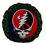 Grateful Dead Large 18  Premium Flano Round Cushions Back