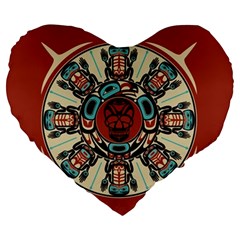 Grateful Dead Pacific Northwest Cover Large 19  Premium Flano Heart Shape Cushions by Sapixe