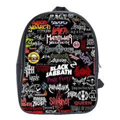 Metal Bands College School Bag (large) by Sudhe