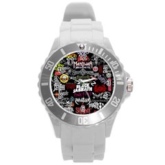 Metal Bands College Round Plastic Sport Watch (l)