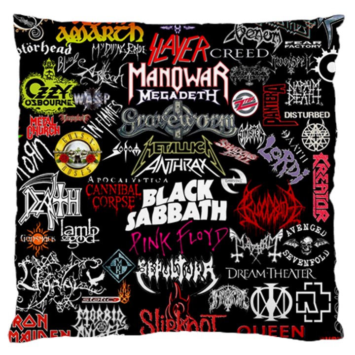 Metal Bands College Large Cushion Case (One Side)