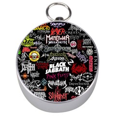 Metal Bands College Silver Compasses