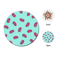 Donuts Pattern Food Colourful Playing Cards Single Design (Round)