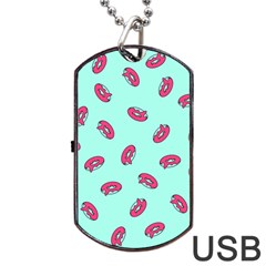 Donuts Pattern Food Colourful Dog Tag USB Flash (One Side)